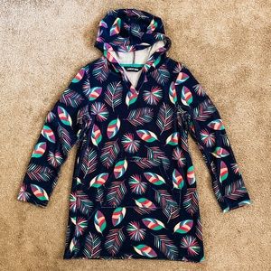 Land's End Swimsuit Cover-Up Kids Long Sleeve Hooded Terry Cloth S (7-8)